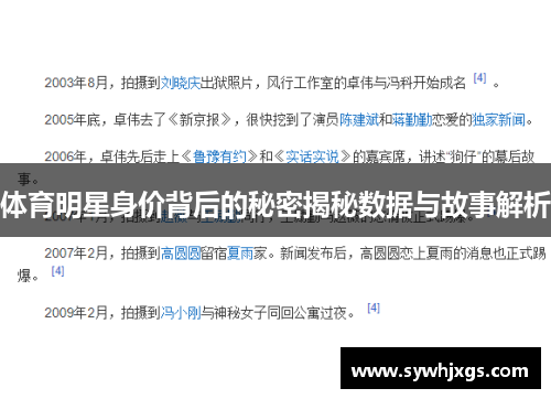 体育明星身价背后的秘密揭秘数据与故事解析