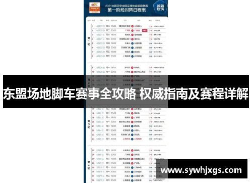 东盟场地脚车赛事全攻略 权威指南及赛程详解